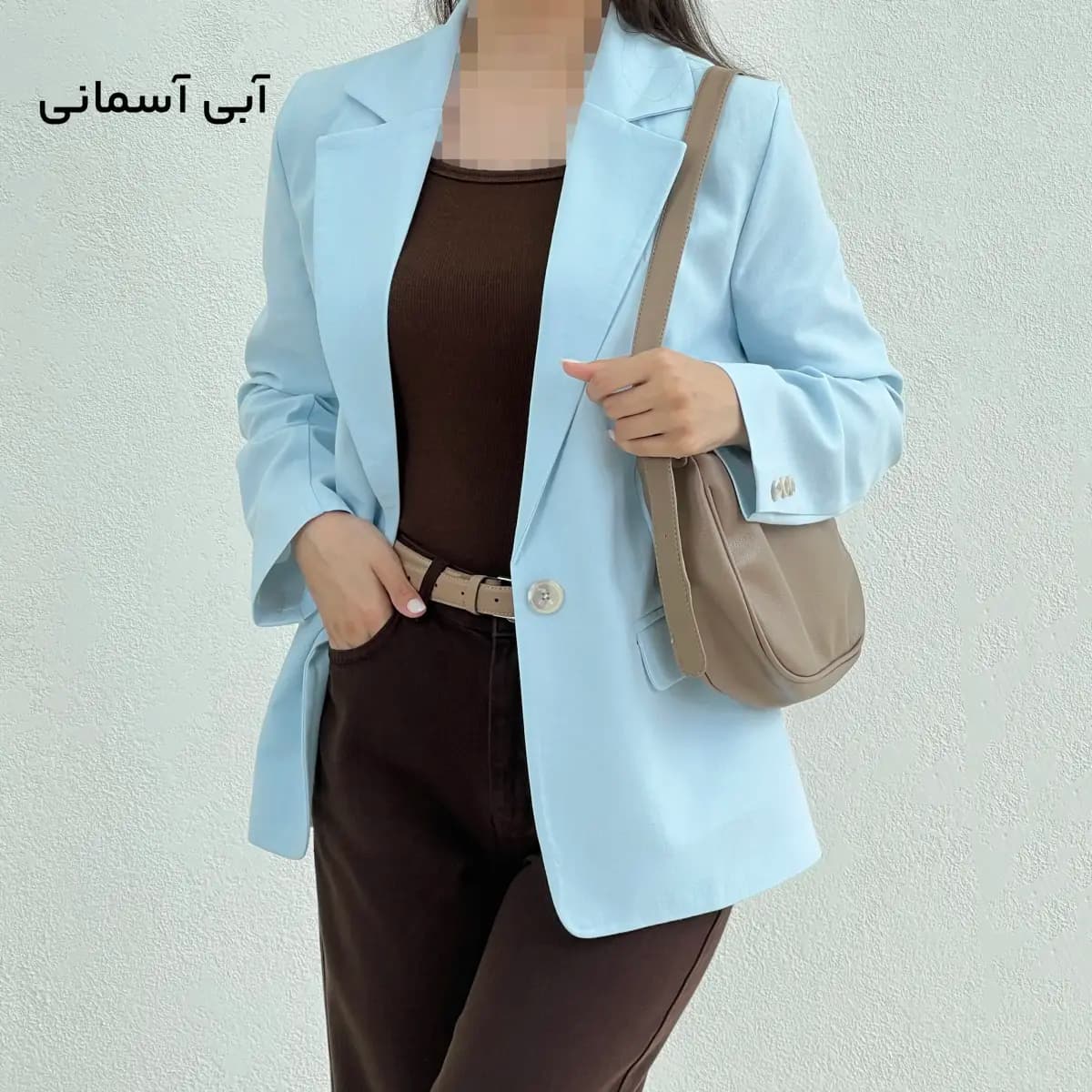 کت زنانه لینن تک دکمه — تصویر ۴