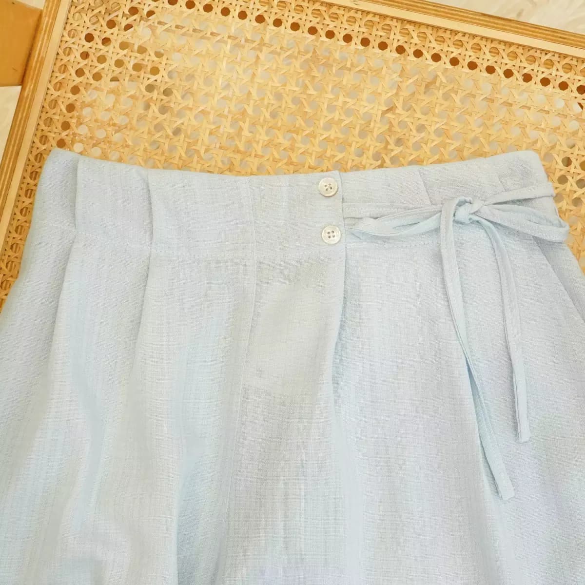 شلوارک لینن پشت کمرکش — تصویر ۵