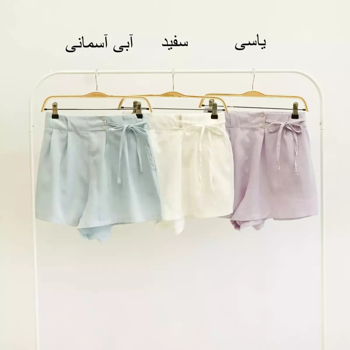شلوارک لینن پشت کمرکش — تصویر ۲