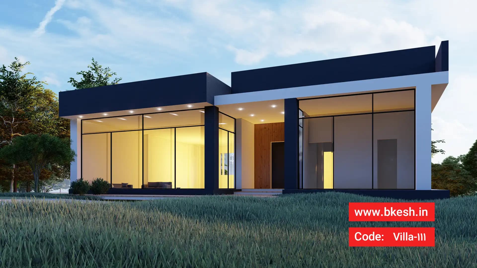 نقشه ویلا فلت سه‌خوابه【224 متری】villa-111 — تصویر ۲