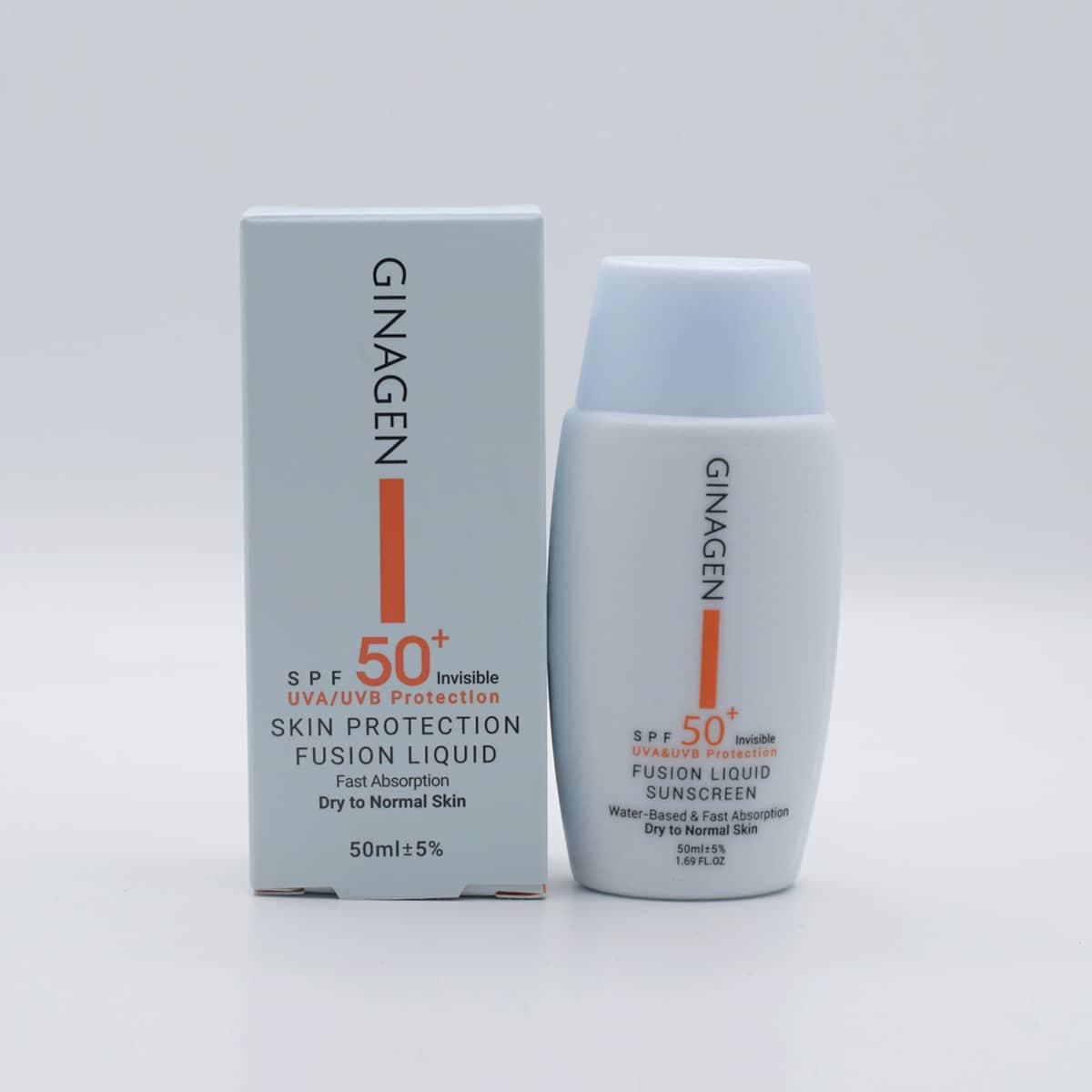 کرم ضد آفتاب بی رنگ پوست خشک و نرمال SPF50 ژیناژن