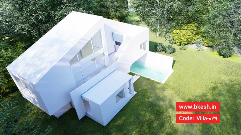نقشه خانه دوبلکس مدرن【سه خوابه】villa-039 — تصویر ۲