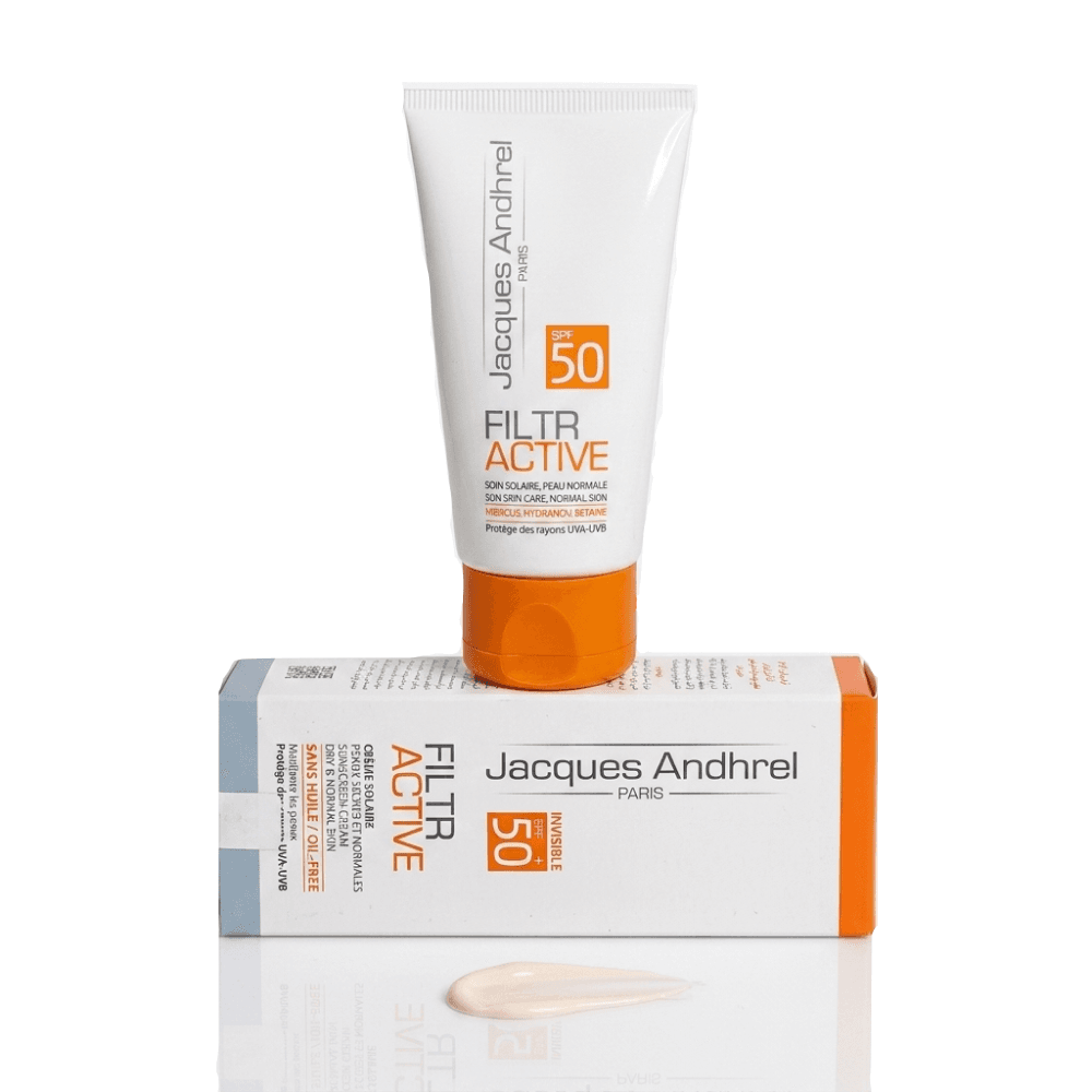 کرم ضدآفتاب SPF50 پوست خشک و معمولی بی رنگ ژاک آندرل 50 میلی‌لیتر