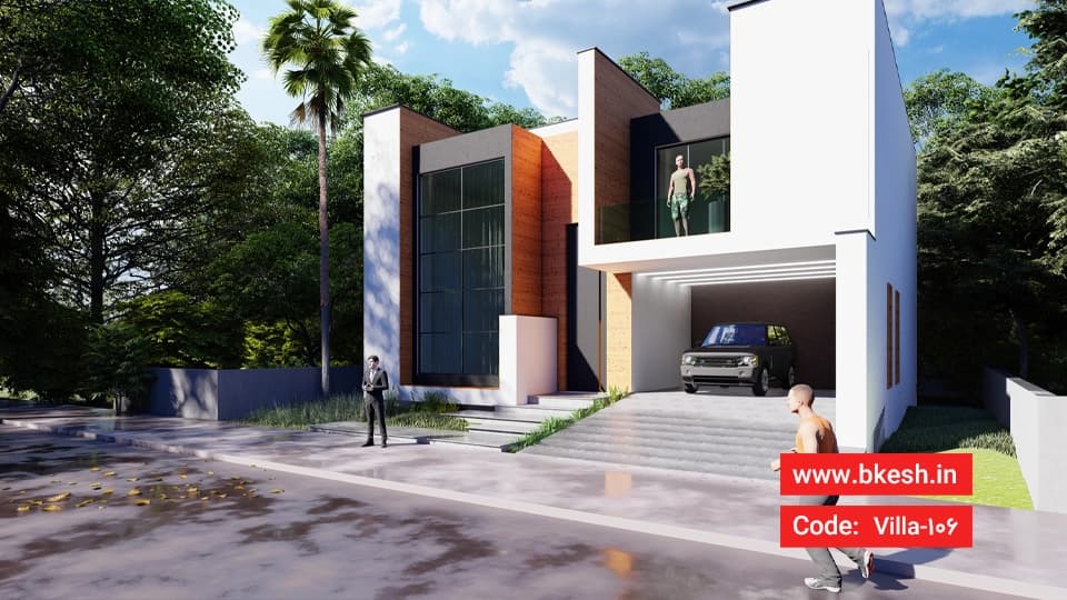 نقشه خانه دوبلکس مدرن【سه خوابه】villa-106 — تصویر ۲
