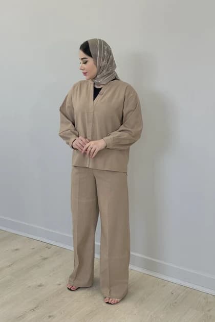 ست لینن تک دکمه | شیکدونیا — تصویر ۲
