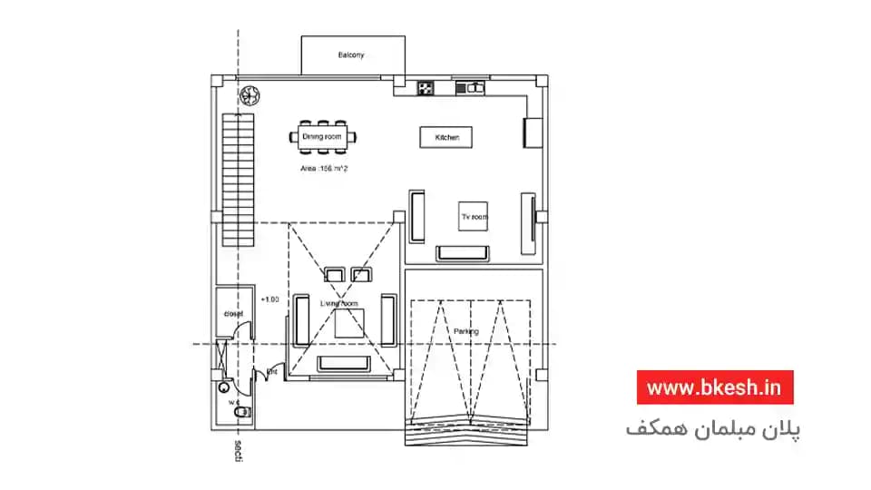 نقشه ویلا دوبلکس【سه خوابه】villa-103 — تصویر ۳