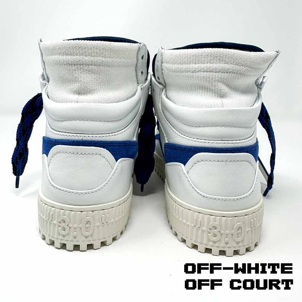 کتونی آف وایت آف کورت سفید آبی Off-White 3.0 Off Court Sneakers White-Blue — تصویر ۴