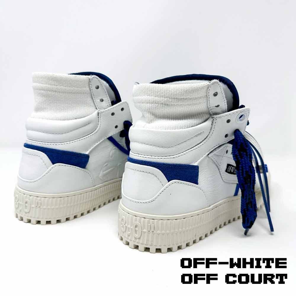 کتونی آف وایت آف کورت سفید آبی Off-White 3.0 Off Court Sneakers White-Blue — تصویر ۲
