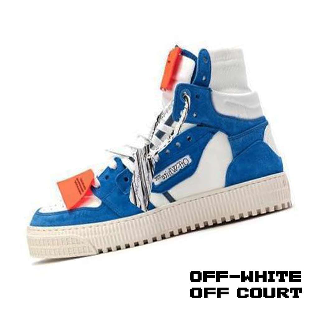 کتونی آف وایت آف کورت سفید آبی Off-White 3.0 Off Court Sneakers White Blue