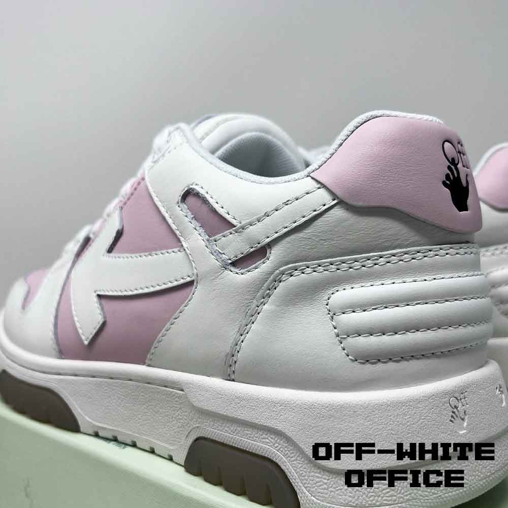 کتونی آف وایت اوت آف آفیس سفید صورتی Off-White Out of Office White Pink — تصویر ۴
