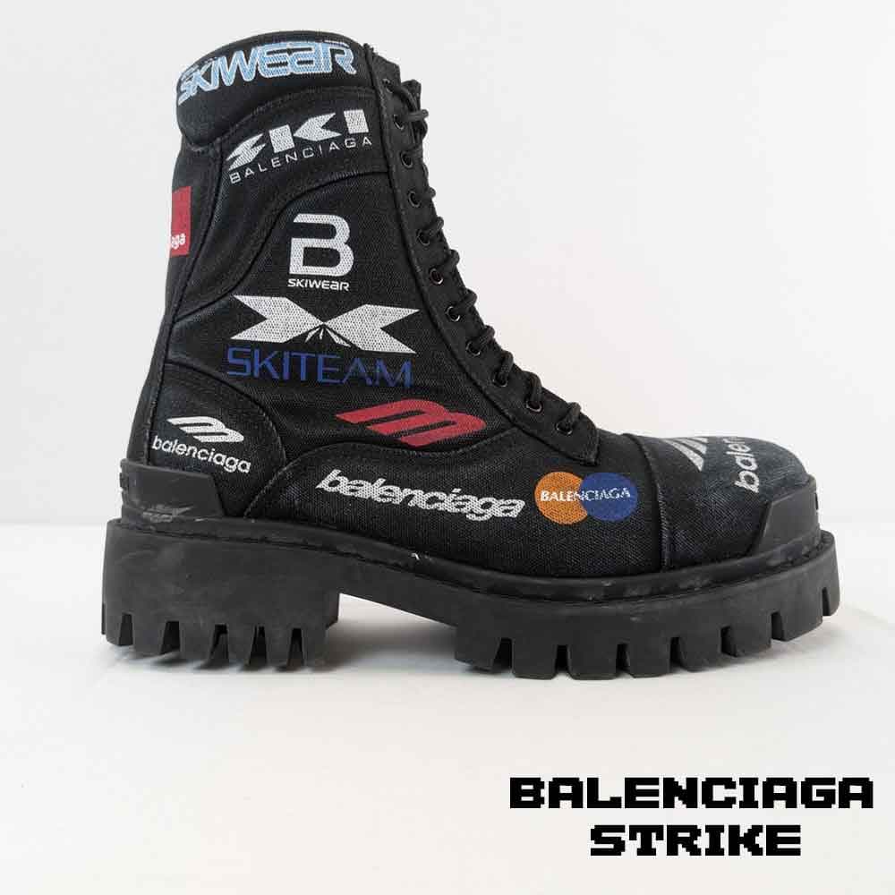 بوت بالنسیاگا استرایک کمبت مشکی Balenciaga Strike Combat Boots — تصویر ۴