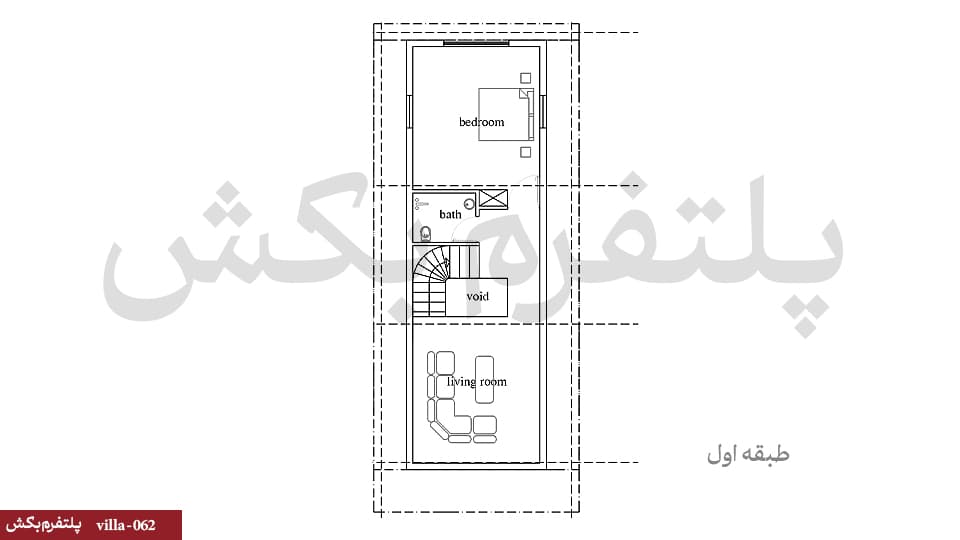 نقشه ساخت ویلا سوئیسی【سه خوابه 145متری】villa-062 — تصویر ۴