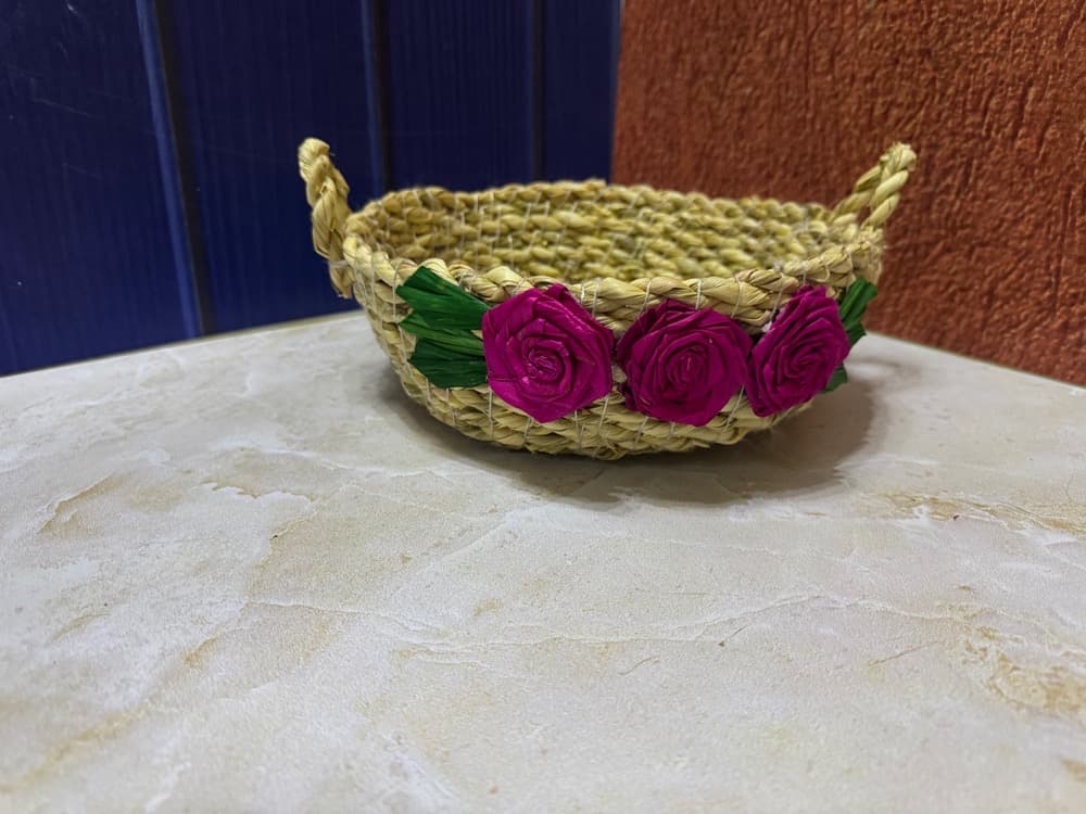 سبد حصیری نان گلدار — تصویر ۳