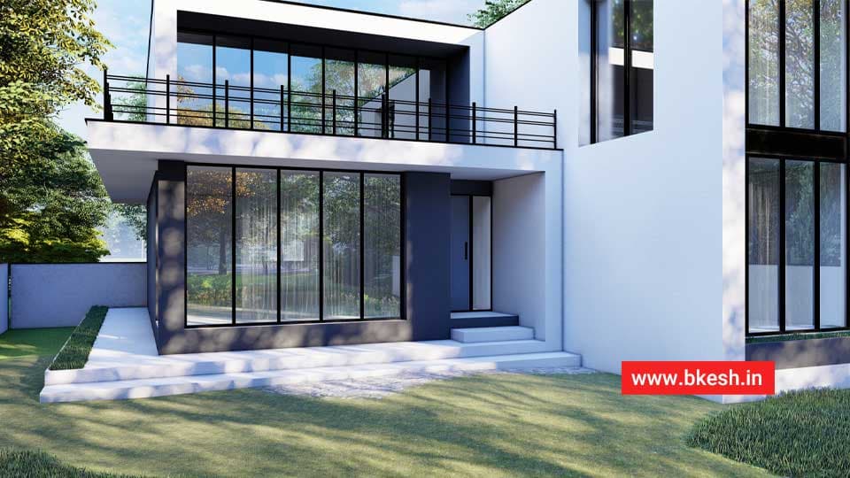 طراحی ویلا سه خوابه مدرن【دوبلکس】villa-050 — تصویر ۲