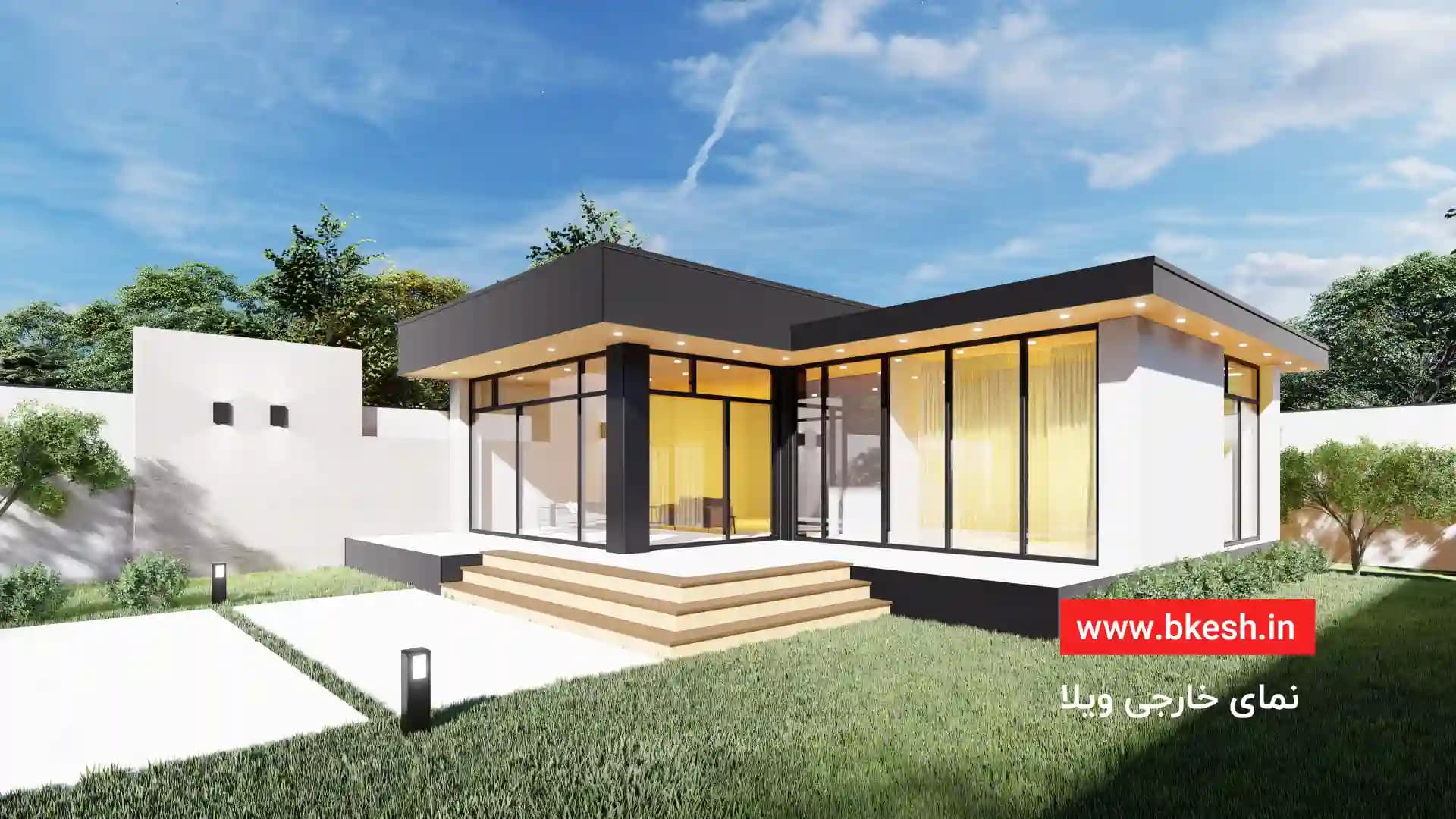 طراحی ویلا فلت 124متری【ویلا مدرن】villa-058 — تصویر ۲