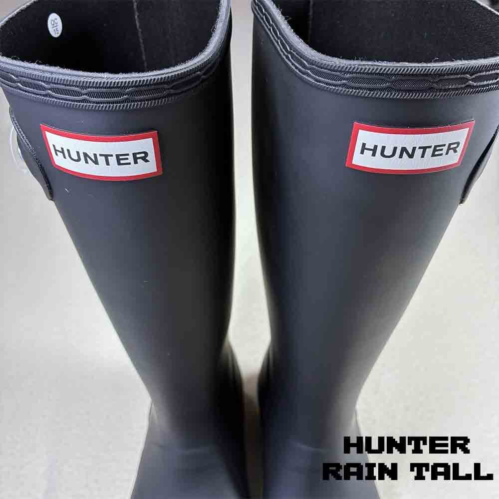 بوت هانتر زنانه ساق بلند مارک دار مشکی Hunter Original Rain Women’s Boots Tri Color Black — تصویر ۷