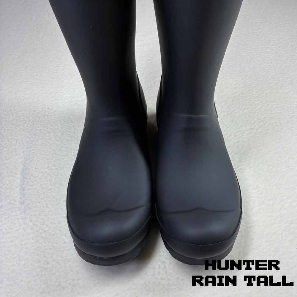 بوت هانتر زنانه ساق بلند مارک دار مشکی Hunter Original Rain Women’s Boots Tri Color Black — تصویر ۴