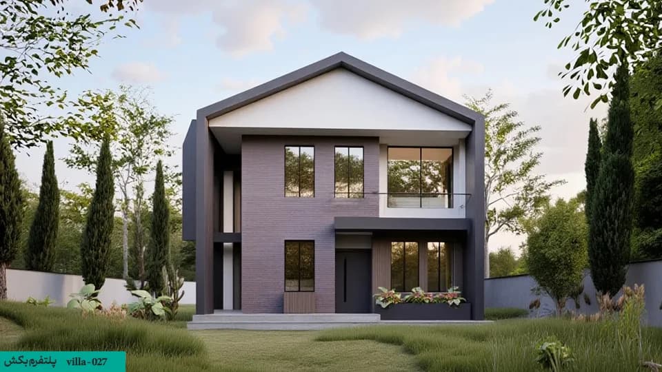 پلان دوبلکس 200 متری【پلان معماری】villa-027