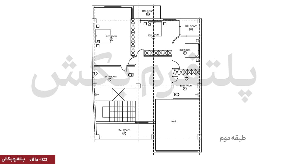 طراحی ویلا تریبلکس استخردار【ویلا مدرن】villa-022 — تصویر ۵