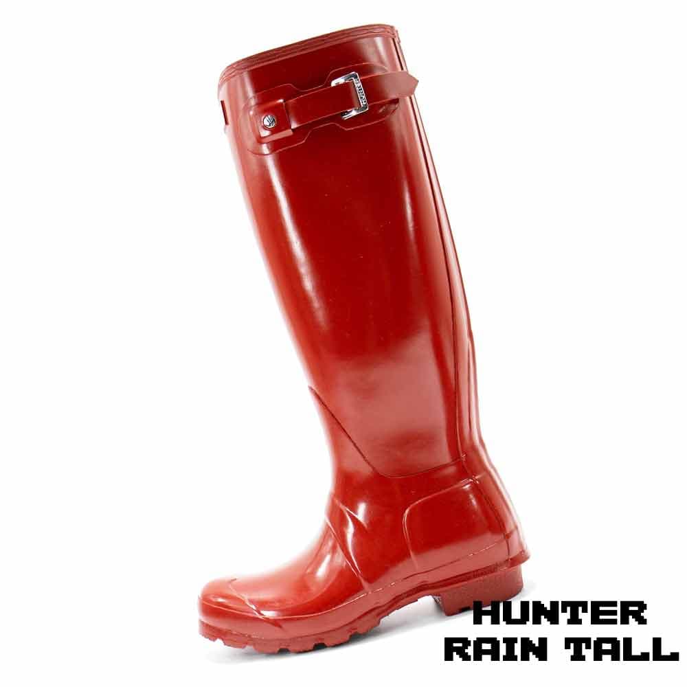 بوت هانتر زنانه ساق بلند قرمز براق Hunter Original Rain Women’s Boots Red Shiny