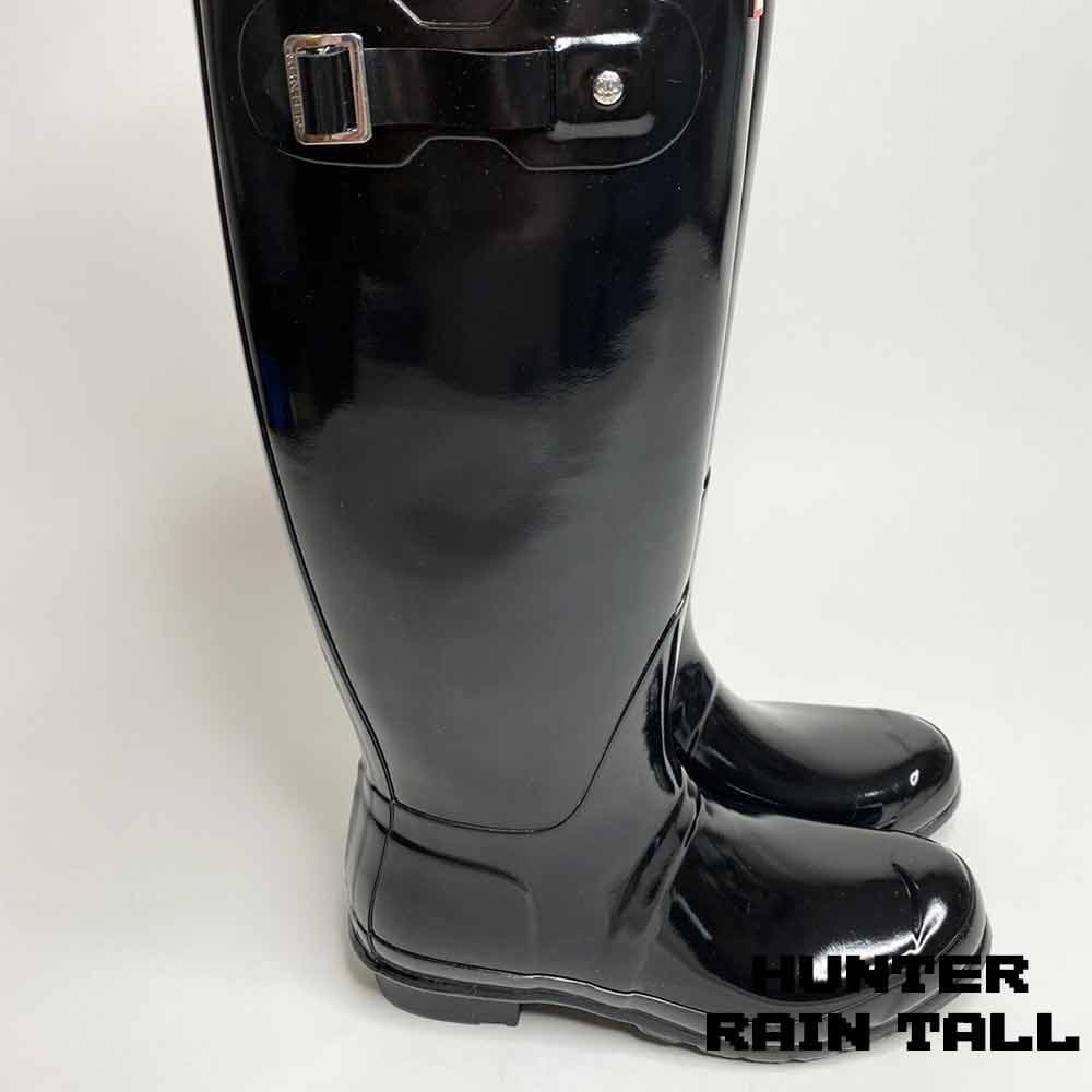 بوت هانتر زنانه ساق بلند مشکی براق Hunter Original Rain Women’s Boots Black Shiny — تصویر ۶
