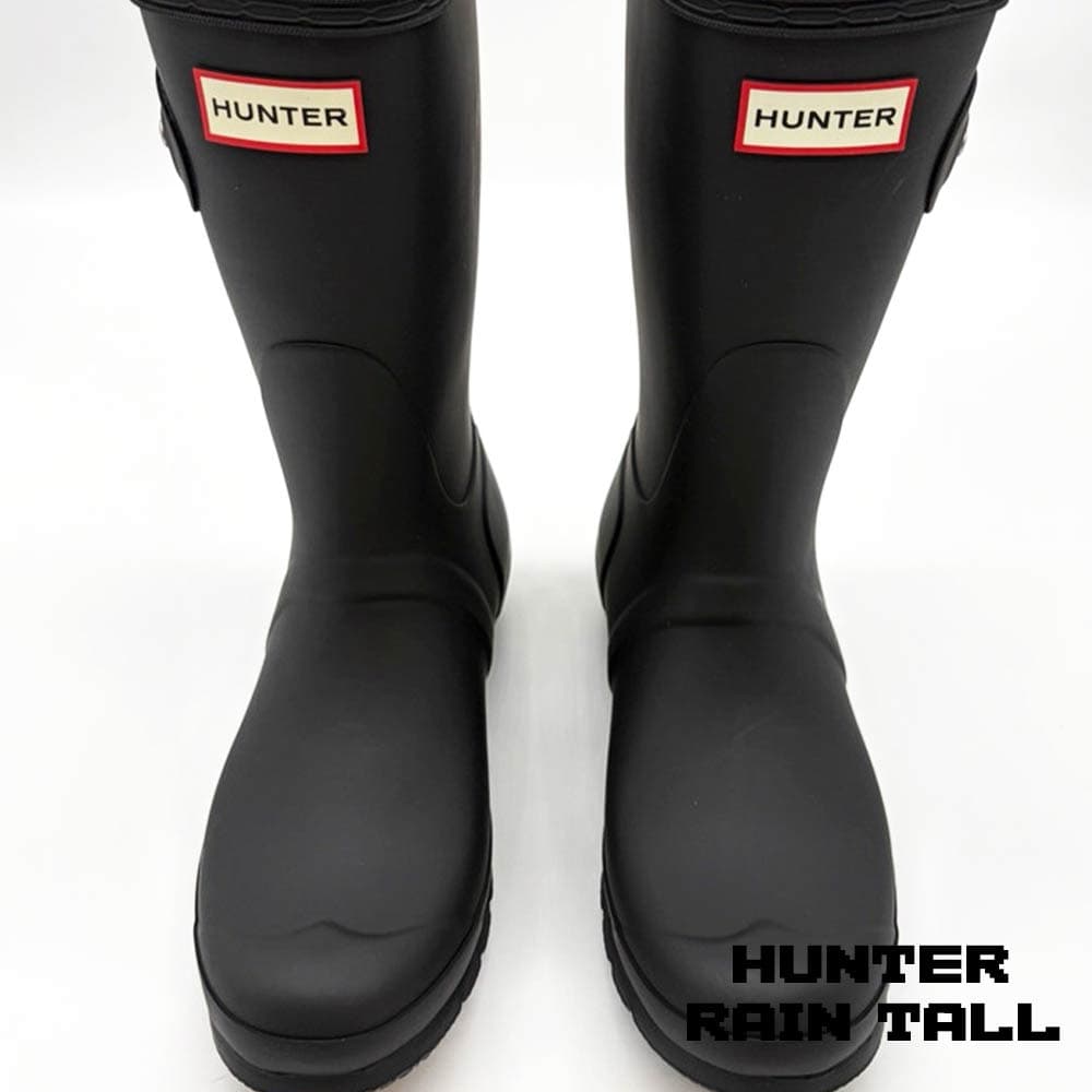 بوت هانتر زنانه ساق کوتاه مشکی مات Hunter Original Rain Women’s Boots Black — تصویر ۲