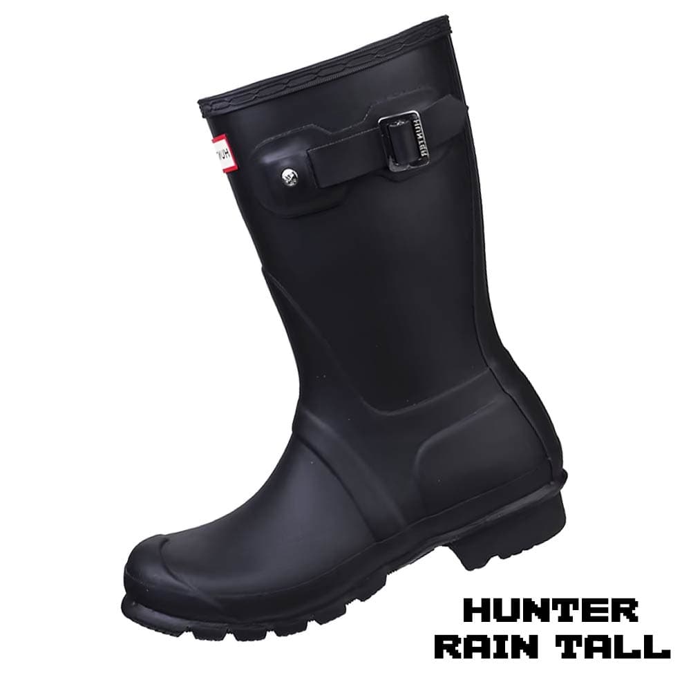 بوت هانتر زنانه ساق کوتاه مشکی مات Hunter Original Rain Women’s Boots Black