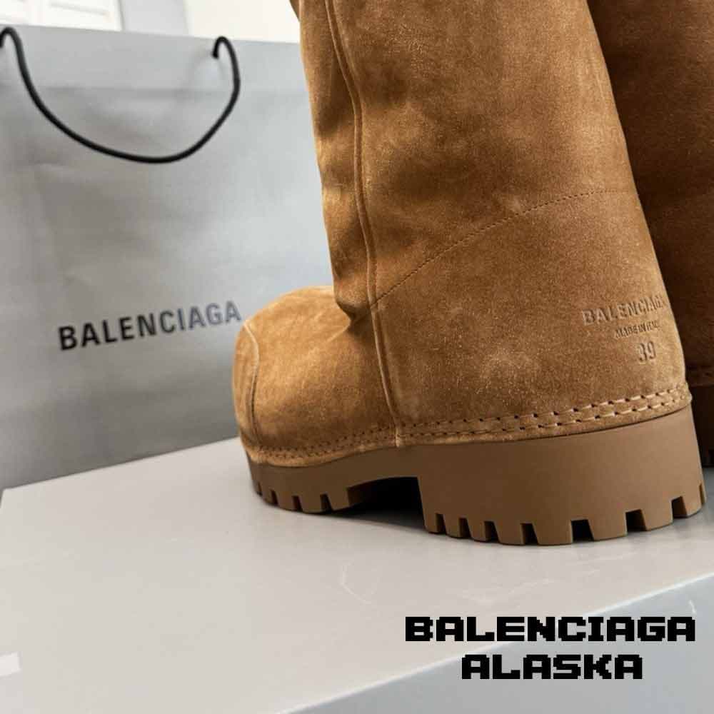 بوت بالنسیاگا آلاسکا جیر قهوه ای Balenciaga Alaska High Suede Brown — تصویر ۷