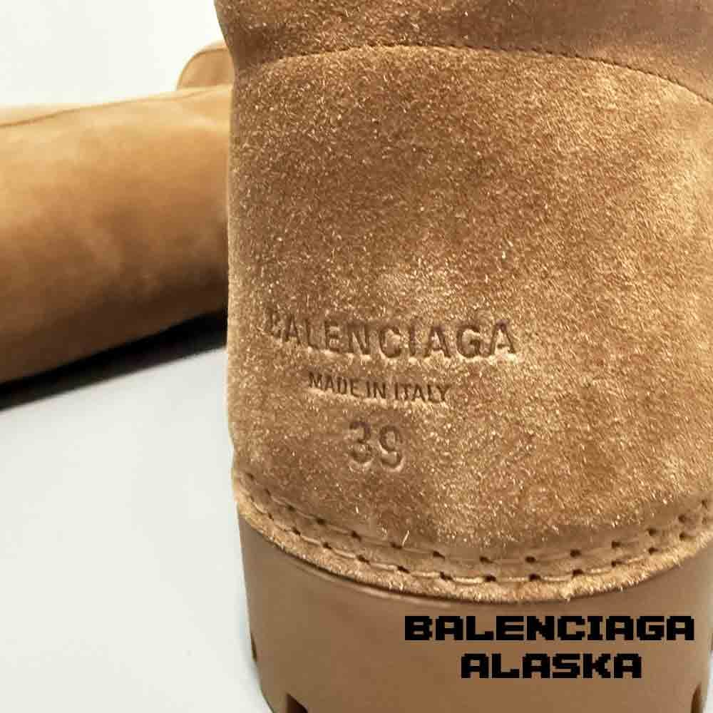 بوت بالنسیاگا آلاسکا جیر قهوه ای Balenciaga Alaska High Suede Brown — تصویر ۵