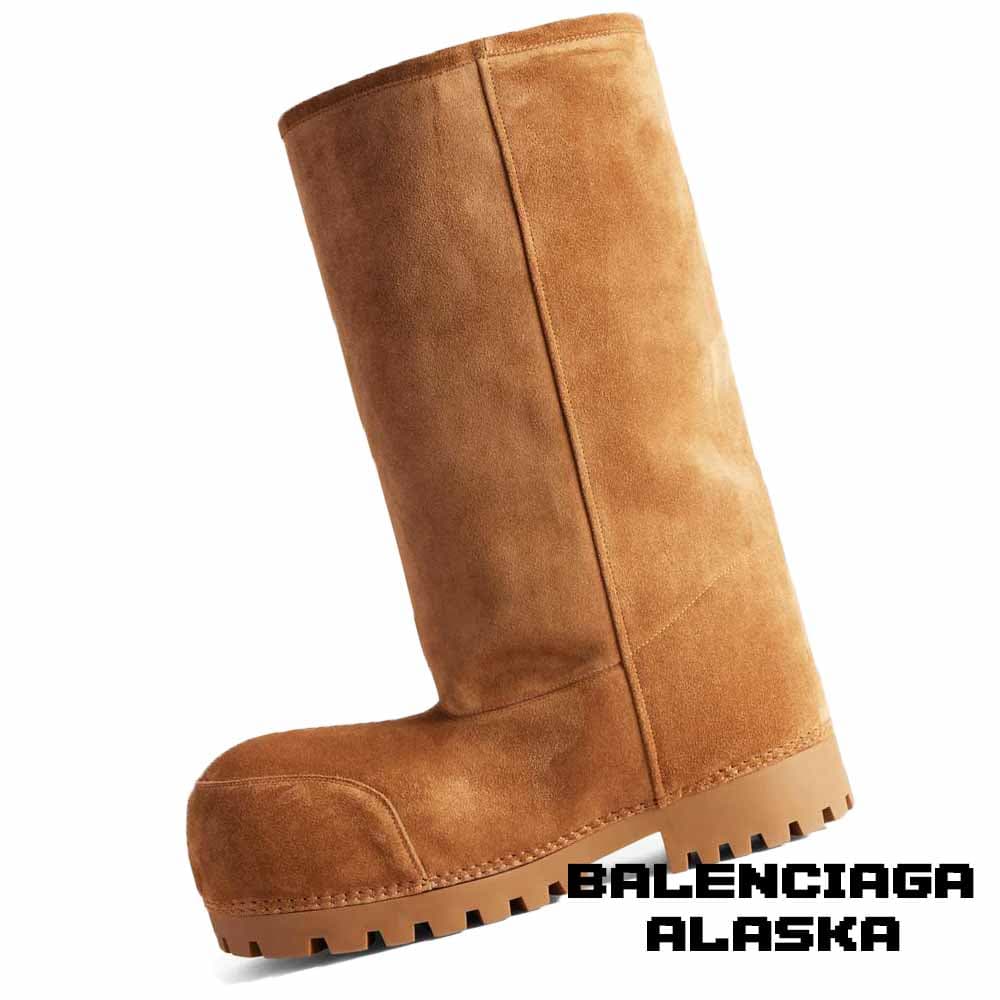 بوت بالنسیاگا آلاسکا جیر قهوه ای Balenciaga Alaska High Suede Brown