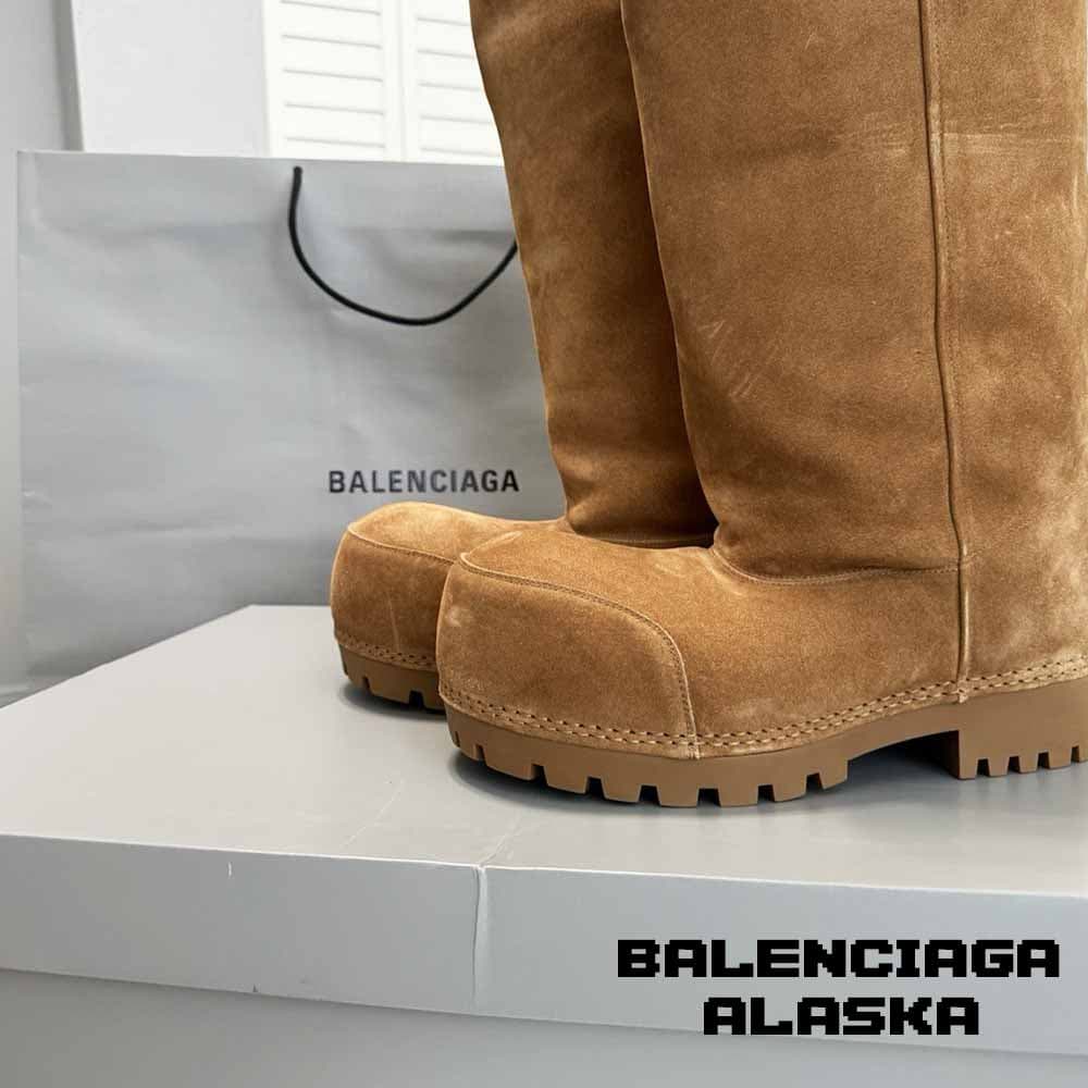 بوت بالنسیاگا آلاسکا جیر قهوه ای Balenciaga Alaska High Suede Brown — تصویر ۸