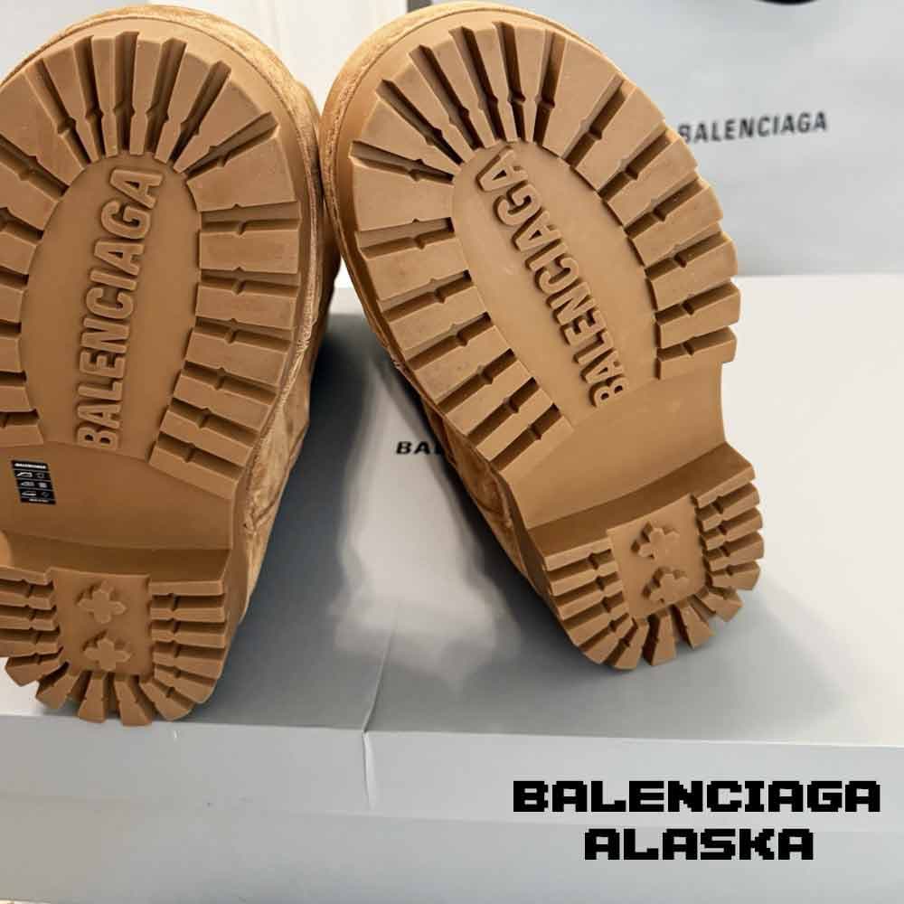 بوت بالنسیاگا آلاسکا جیر قهوه ای Balenciaga Alaska High Suede Brown — تصویر ۴