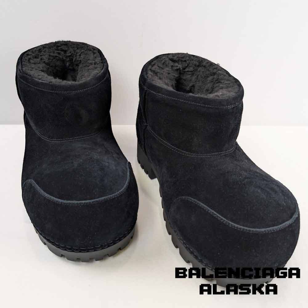 نیم بوت بالنسیاگا آلاسکا جیر مشکی Balenciaga Alaska Low Suede Black — تصویر ۶