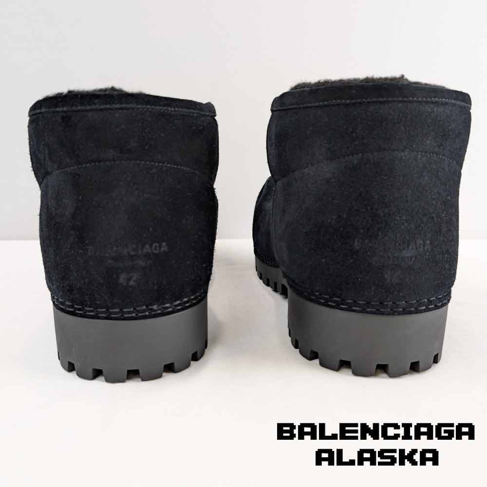 نیم بوت بالنسیاگا آلاسکا جیر مشکی Balenciaga Alaska Low Suede Black — تصویر ۷