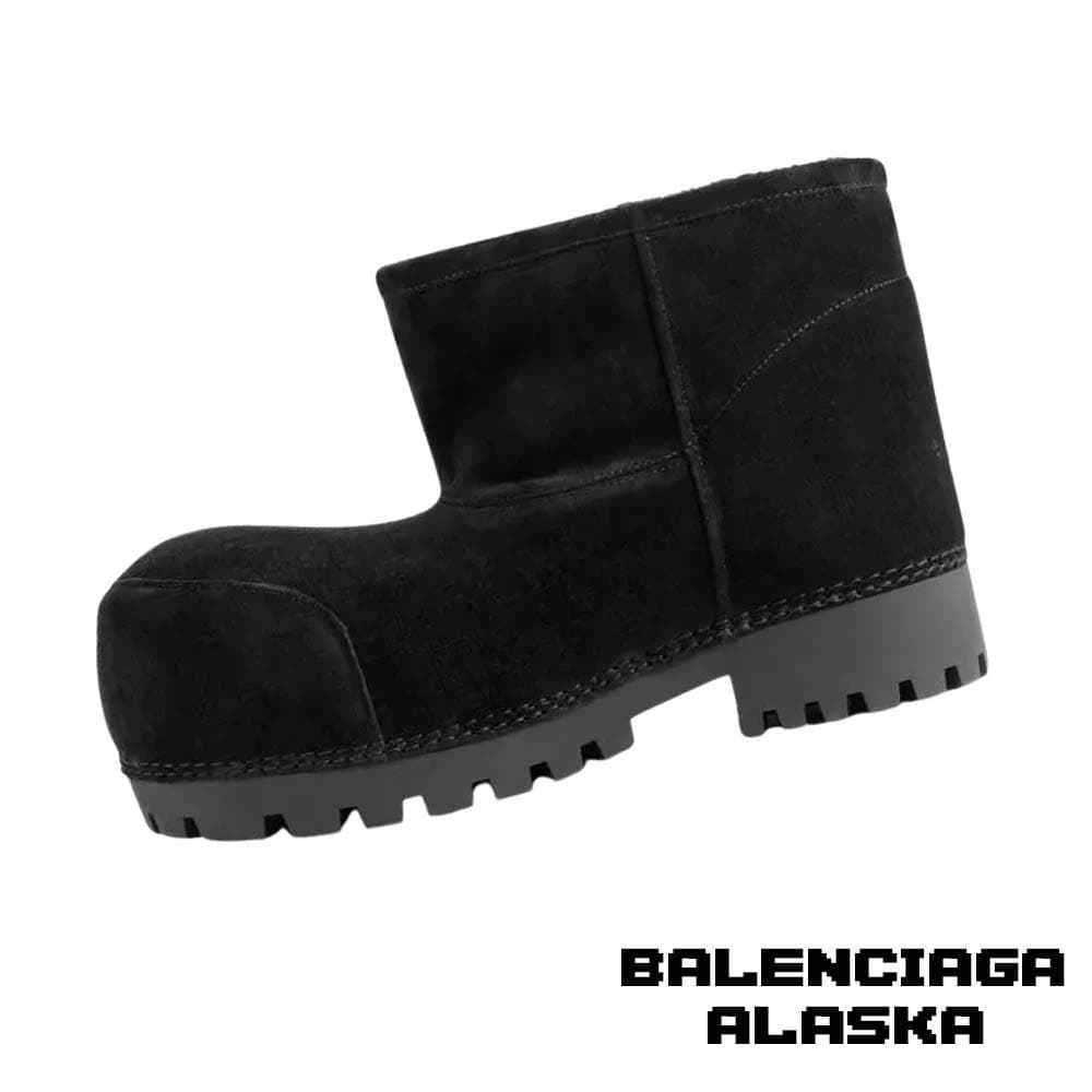 نیم بوت بالنسیاگا آلاسکا جیر مشکی Balenciaga Alaska Low Suede Black