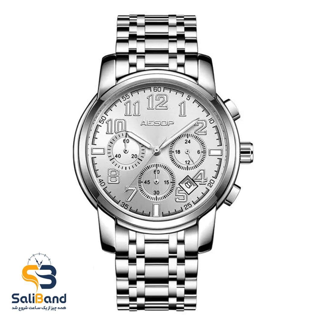 ساعت مردانه بند استیل آزوپ مدل 1080G steel