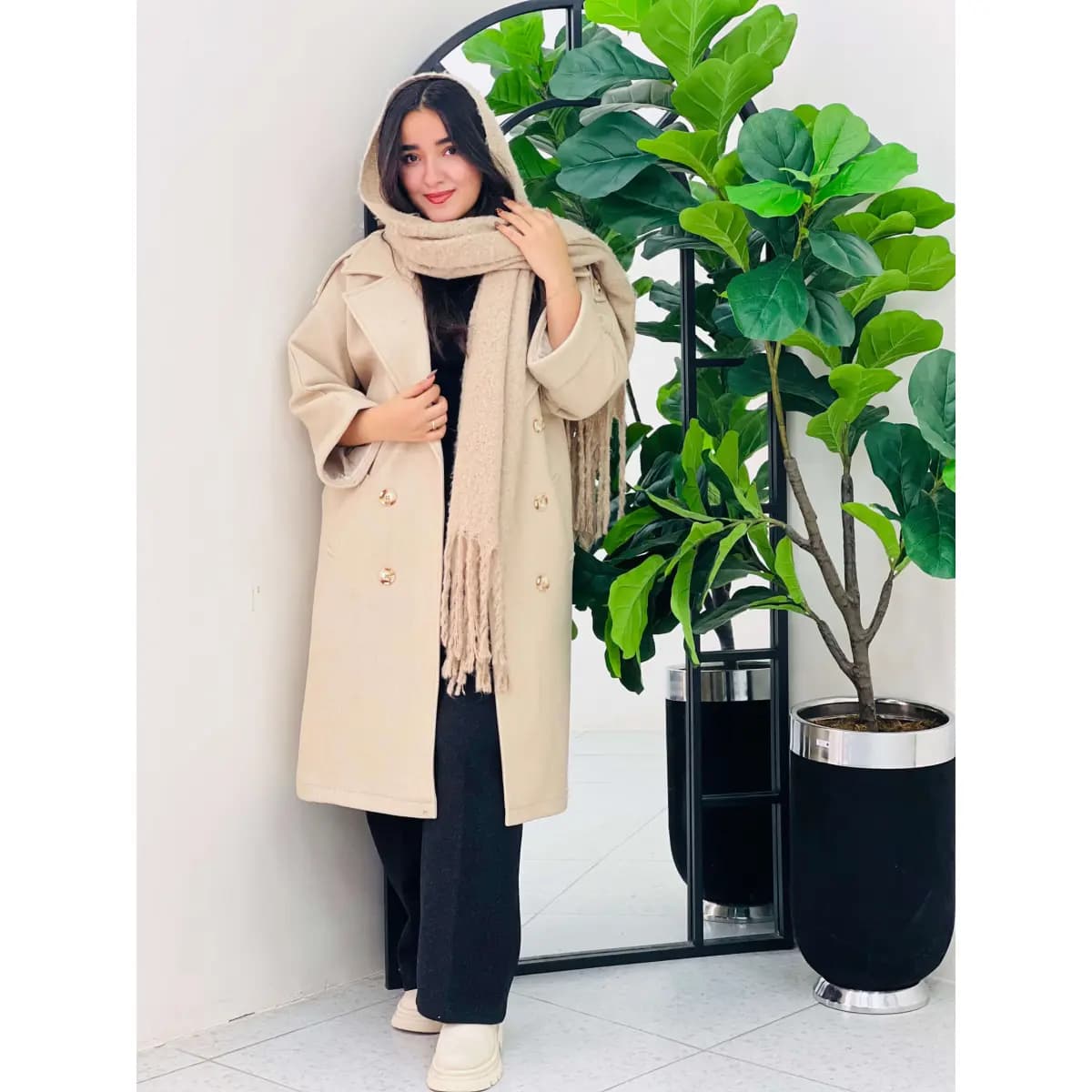 پالتو بلند فوتر زنانه — تصویر ۵