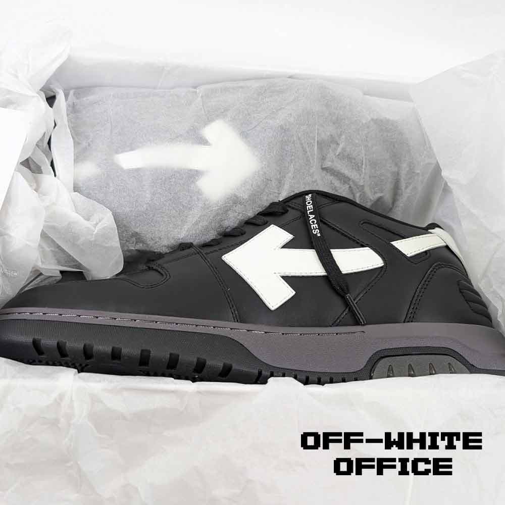 کتونی آفوایت اوت آف آفیس مشکی سفید Off-White Out Of Office Black White — تصویر ۳