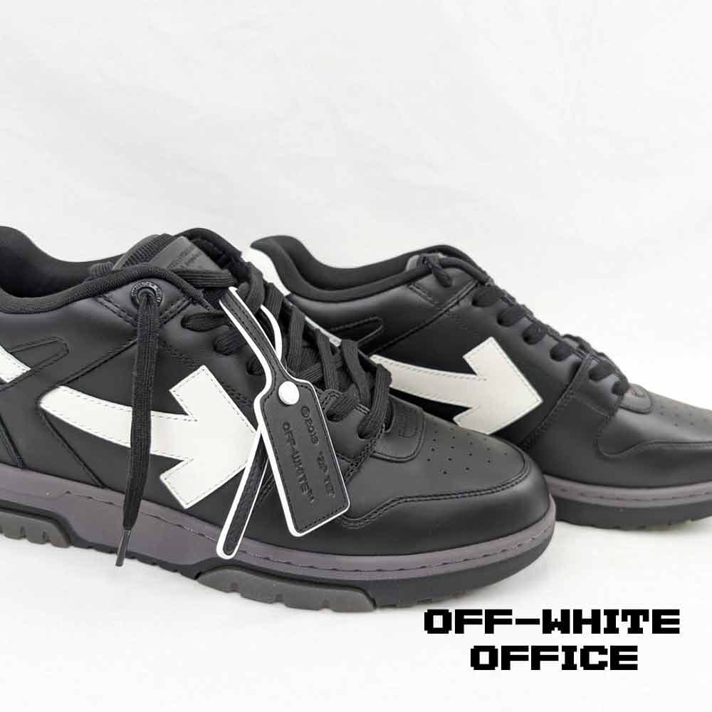 کتونی آفوایت اوت آف آفیس مشکی سفید Off-White Out Of Office Black White — تصویر ۴