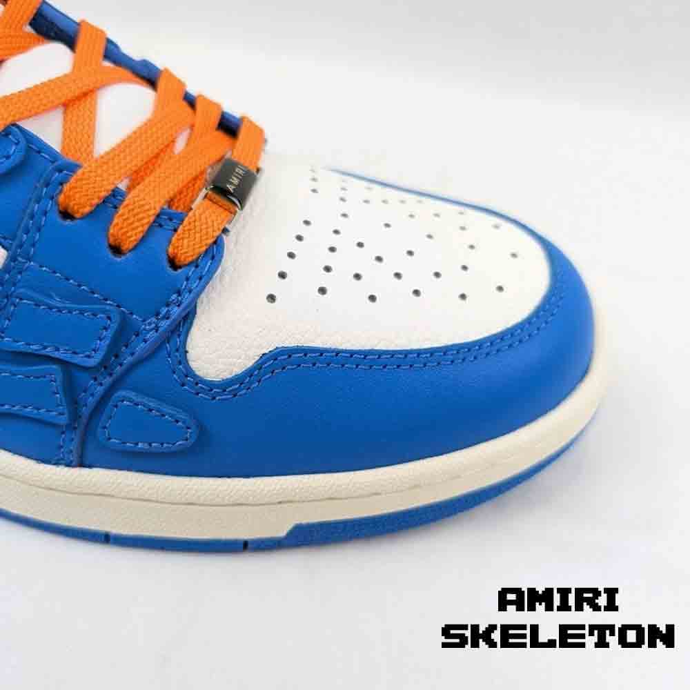 کتونی امیری اسکلت ساقدار آبی سفید نارنجی Amiri Skel Hi Top White Blue Orange — تصویر ۸