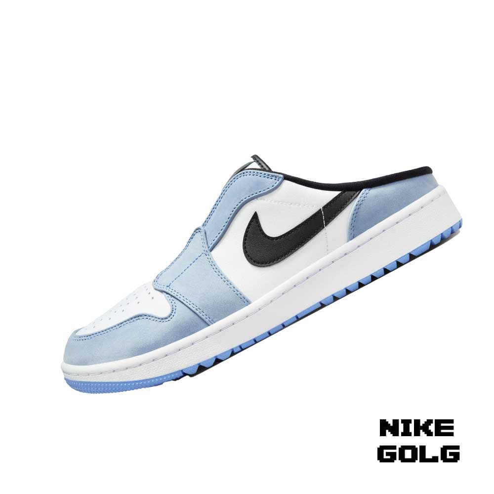 اسلیپر نایک ایر جردن گلف آبی سفید Nike Air Jordan Mule Golf Blue White