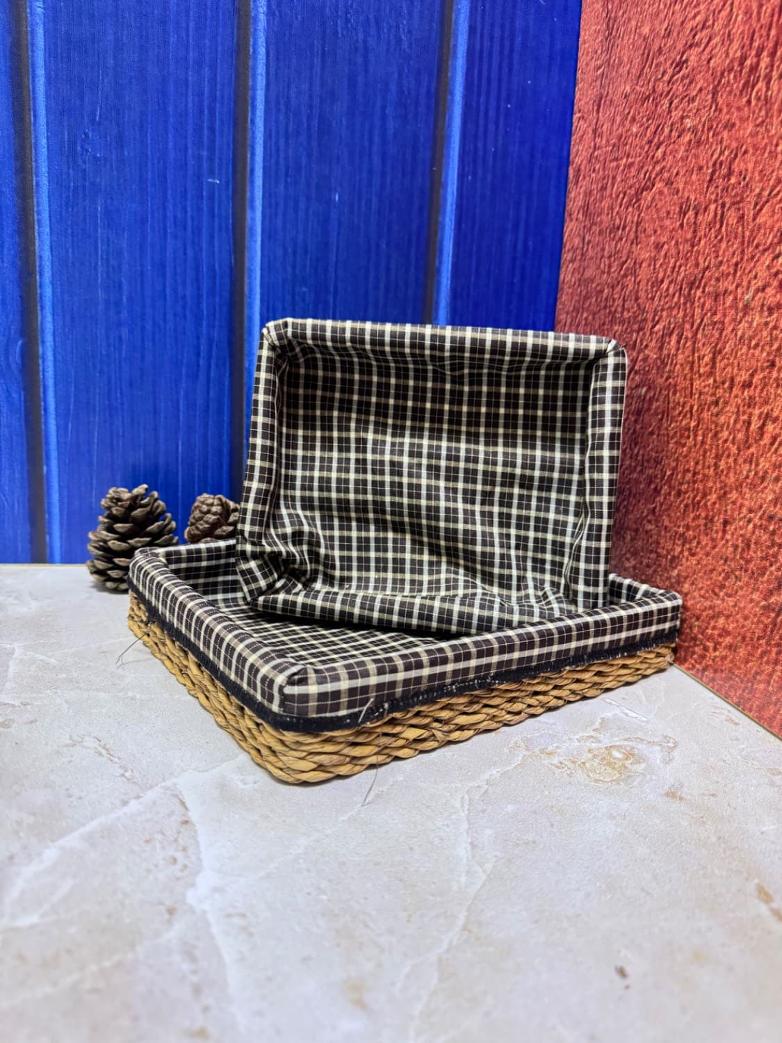سبد نان حصیری و پارچه ای — تصویر ۳