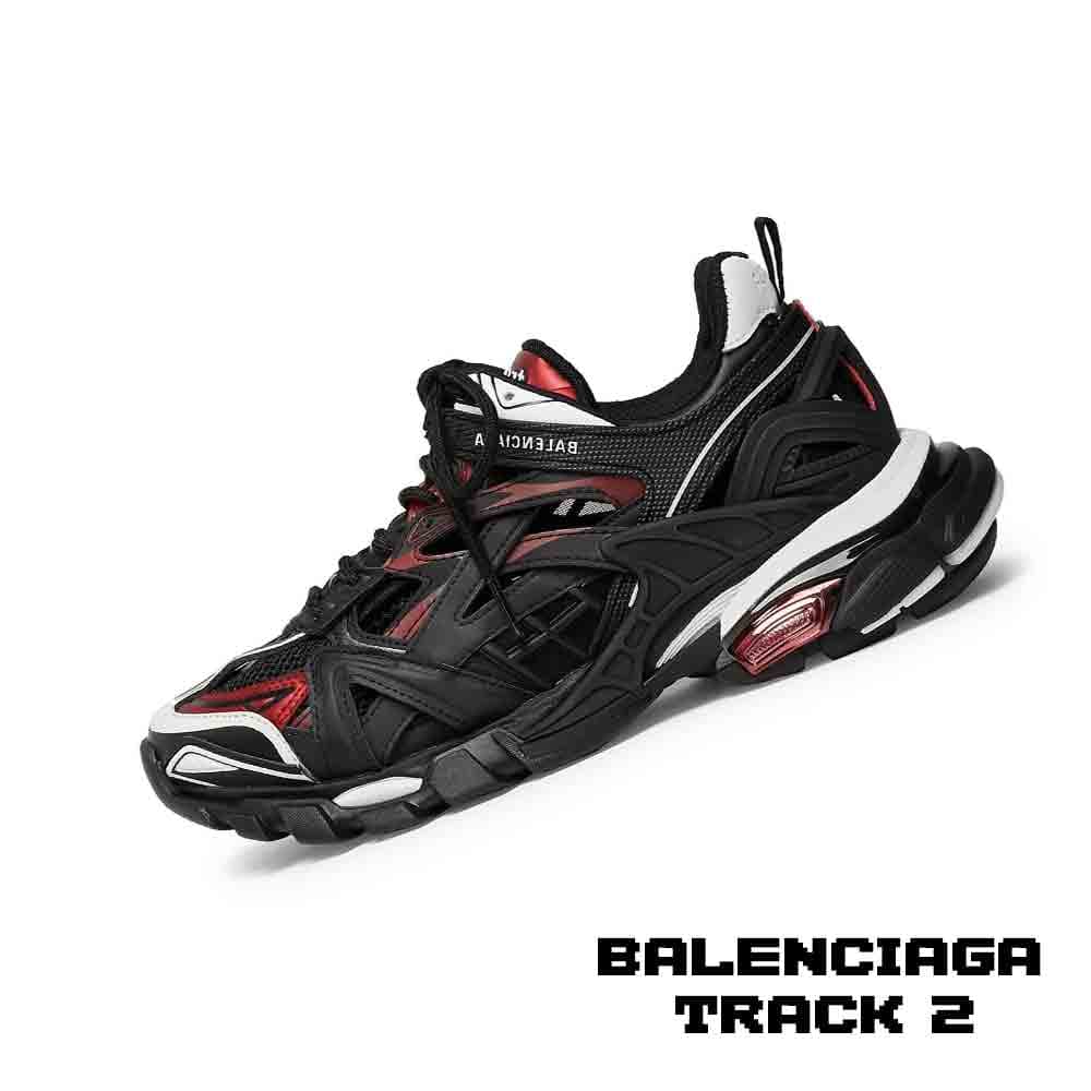 کفش کتونی بالنسیاگا ترک 2 مشکی قرمز Balenciaga Track 2 black red