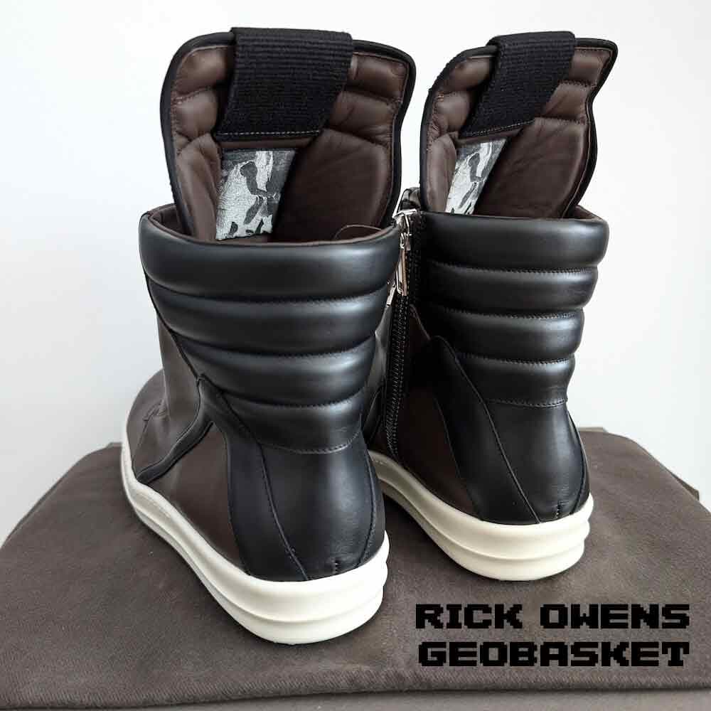 کفش ریک اونز جئو بسکت ساقدار قهوه ای مشکی Rick Owens Geobasket Oreo Dunk Brown Black — تصویر ۵
