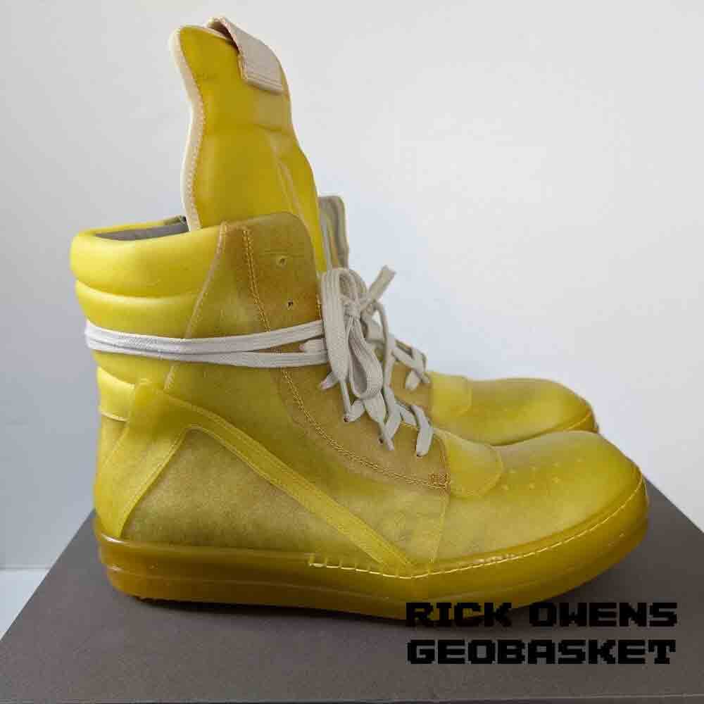 کفش ریک اونز جئو بسکت ساقدار ژله ای زرد Rick Owens Geobasket Transparent Yellow — تصویر ۲