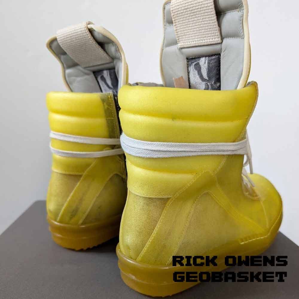 کفش ریک اونز جئو بسکت ساقدار ژله ای زرد Rick Owens Geobasket Transparent Yellow — تصویر ۵