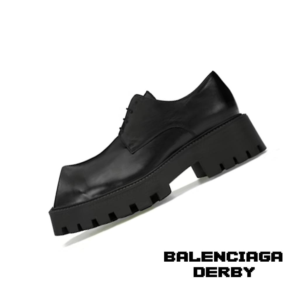 کفش بالنسیاگا لوفر مثلثی مشکی Balenciaga Rhino Derby Black