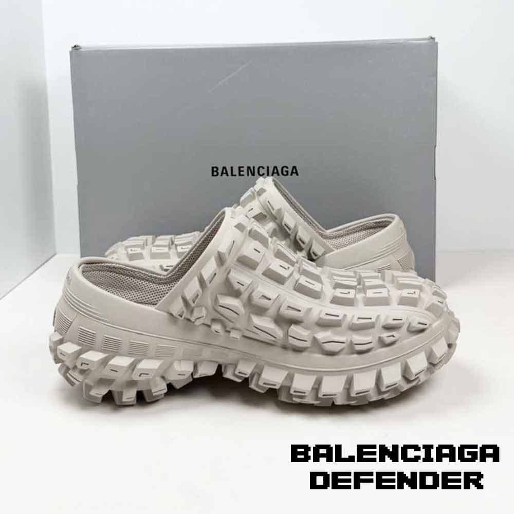 اسلیپر بالنسیاگا دیفندر سفید Balenciaga Defender Clogs White — تصویر ۳