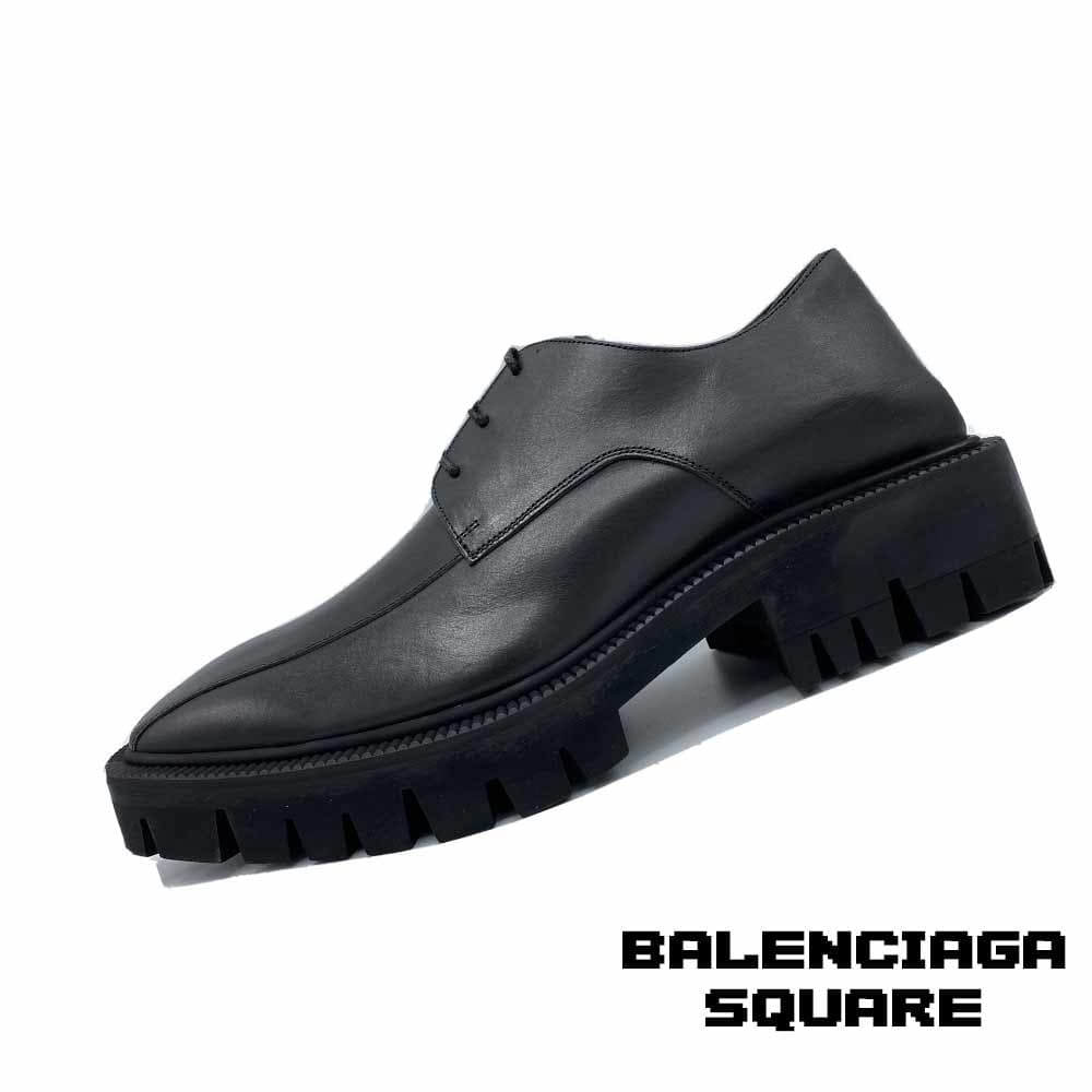 کفش بالنسیاگا لوفر مربعی مشکی Balenciaga Leather Square Black