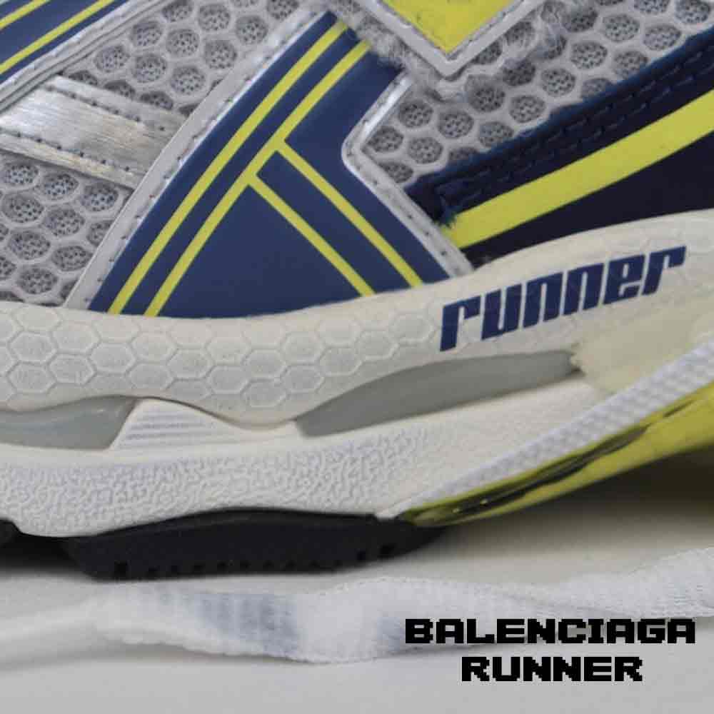 کفش کتونی بالنسیاگا رانر آبی زرد سفید Balenciaga Runner Blue Yellow White — تصویر ۲